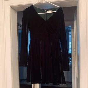 Honey Belie rich green velvet dress